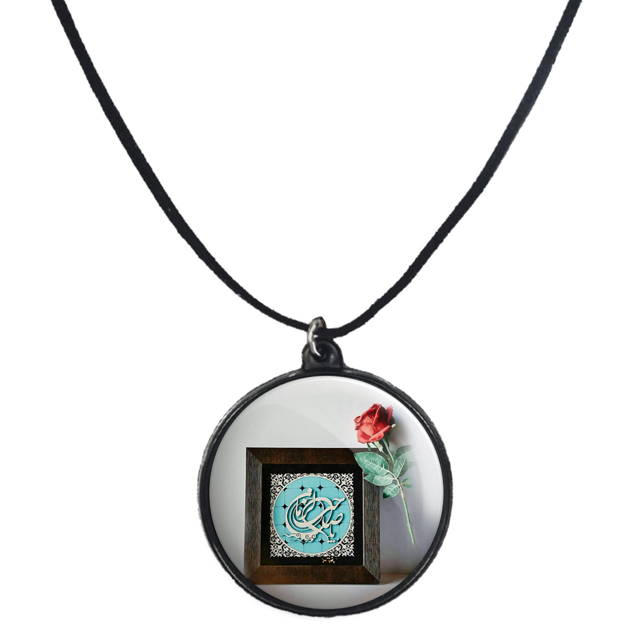 گردنبند پرمانه طرح امام زمان کد pmb.24065 مدل دو طرفه