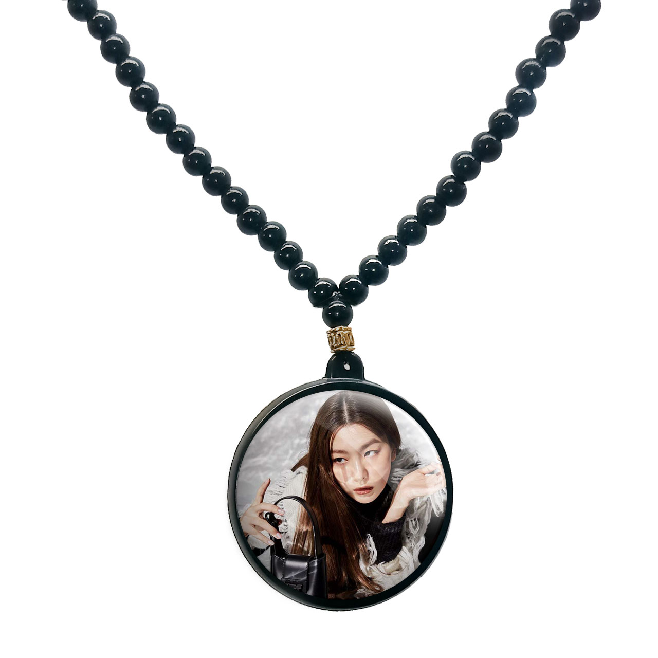 گردنبند پرمانه طرح red velvet کد pmd.12369 مدل دو طرفه