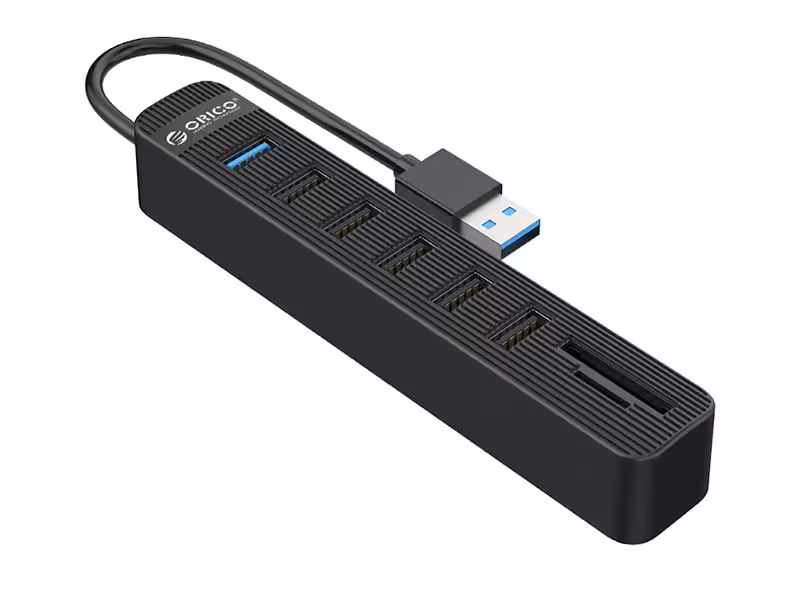 هاب 6 پورت و رم ریدر اوریکو ORICO TWU32-6AST 6-Port USB3.0 HUB with Card Reader
