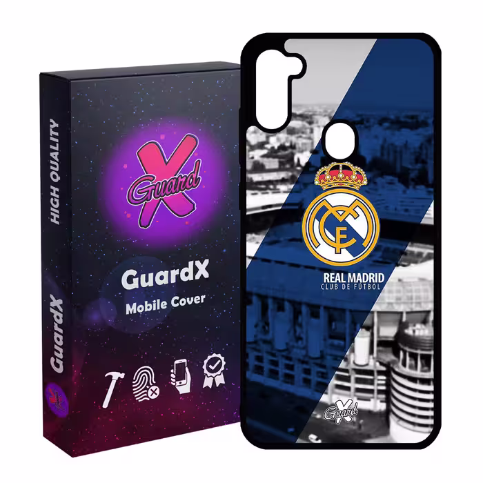 کاور گارد ایکس طرح Real Madrid مدل Glass10054 مناسب برای گوشی موبایل سامسونگ Galaxy A11 / M11