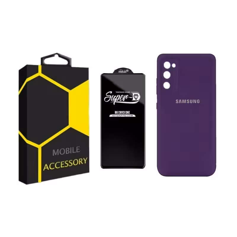 کاور مدل silicone مناسب برای گوشی موبایل سامسونگ Galaxy S20fe به همراه محافظ صفحه نمایش 