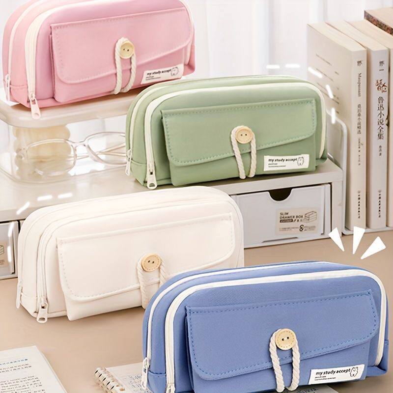 جامدادی برزنتی مدل دکمه دار موکا