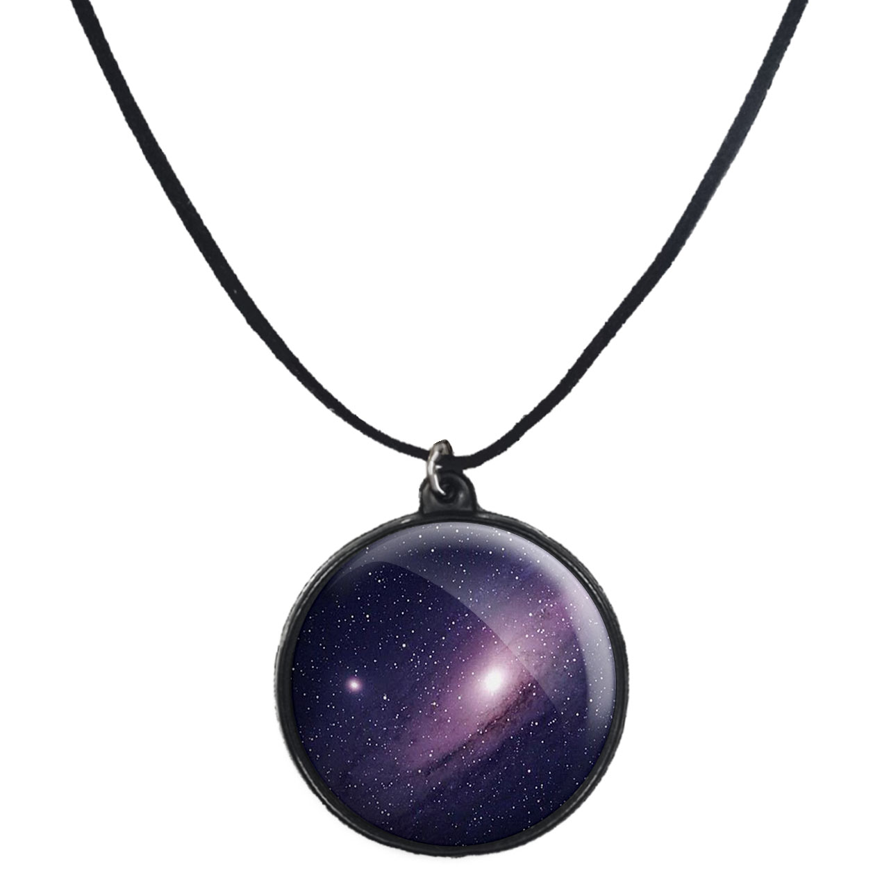 گردنبند پرمانه طرح کهکشان کد pmb.23922 مدل دو طرفه