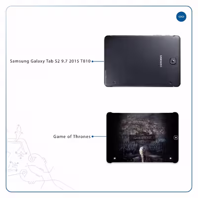 برچسب پوششی ماهوت مدل Game of Thrones مناسب برای تبلت سامسونگ Galaxy Tab S2 9.7 2015 T810