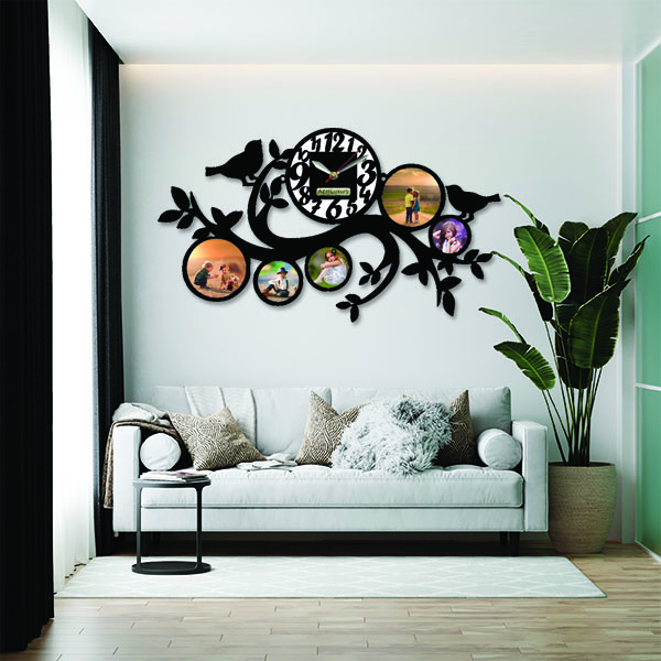 ساعت دیواری آذرلاکچری طرح قاب عکس کد pic01