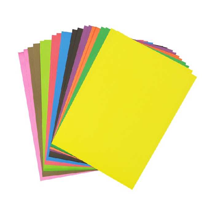 مقوا رنگی سایز A4  بسته 20 عددی 10 رنگ