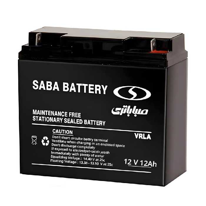 باتری یو پی اس 12 ولت 12 آمپر صبا باتری