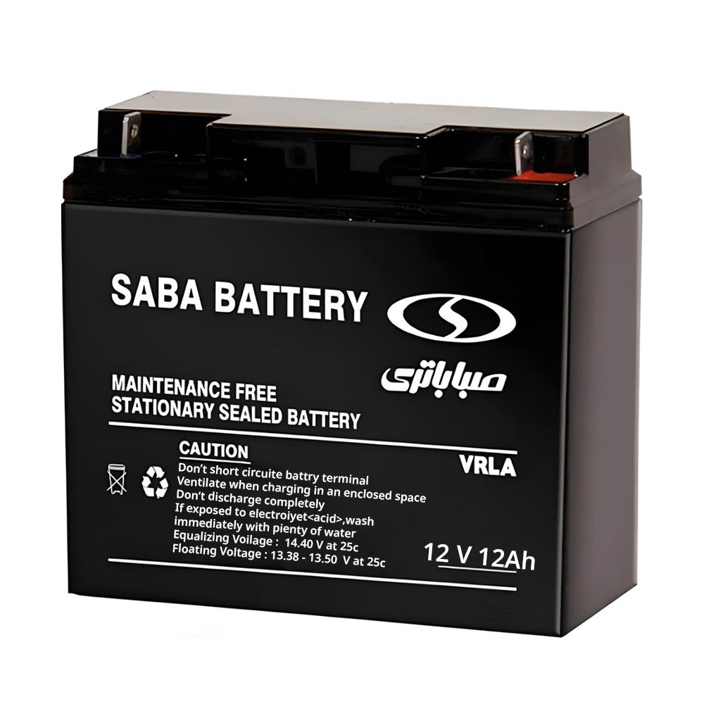 باتری یو پی اس 12 ولت 12 آمپر صبا باتری
