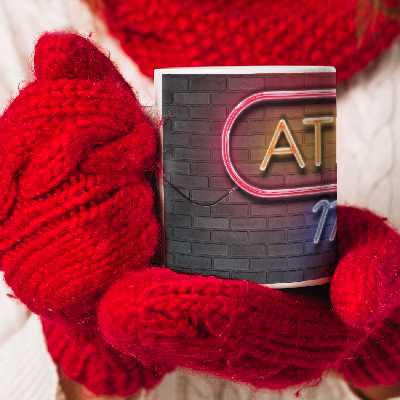 ماگ طرح تابلو نئون مدل آتنا