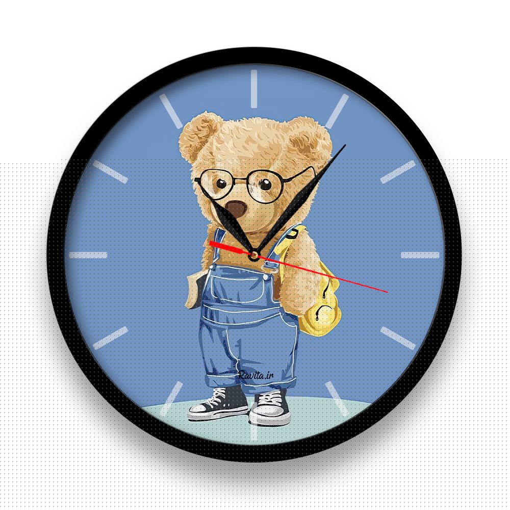 ساعت‌ دیواری راویتا طرح تدی کد 3429