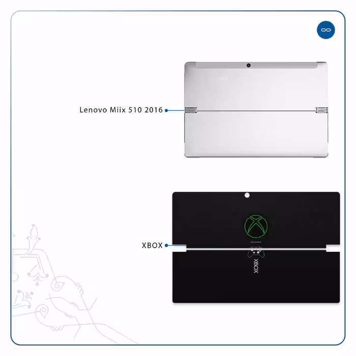 برچسب پوششی ماهوت مدل XBOX مناسب برای تبلت لنوو Miix 510 2016