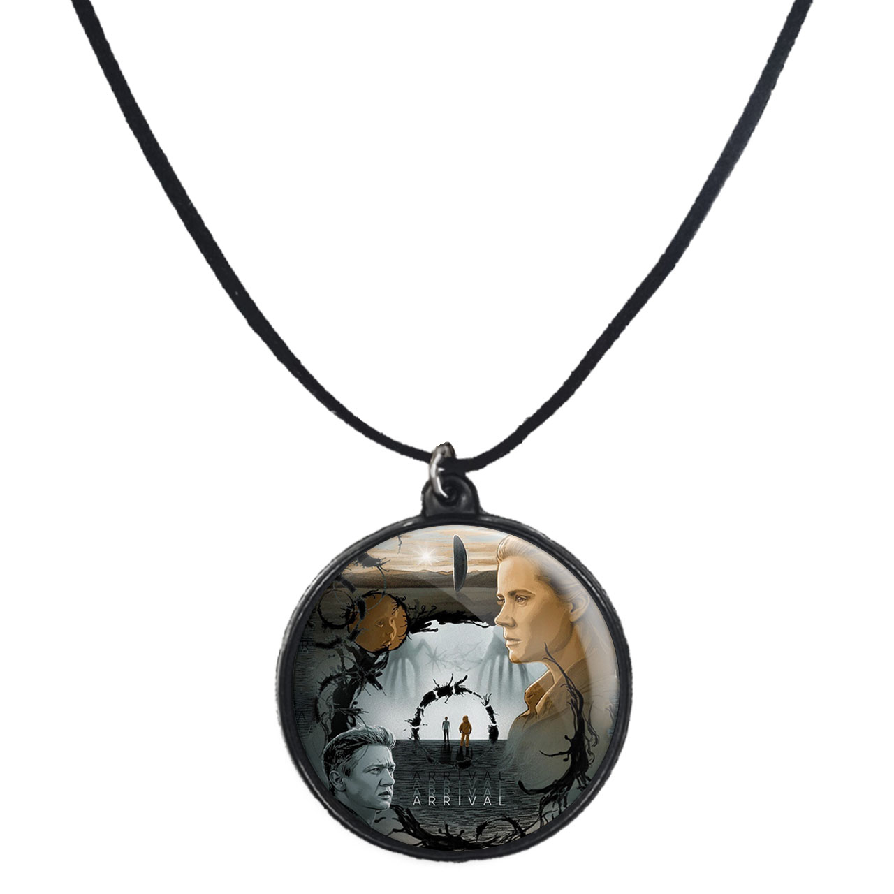 گردنبند پرمانه طرح Arrival کد pmb.22761 مدل دو طرفه