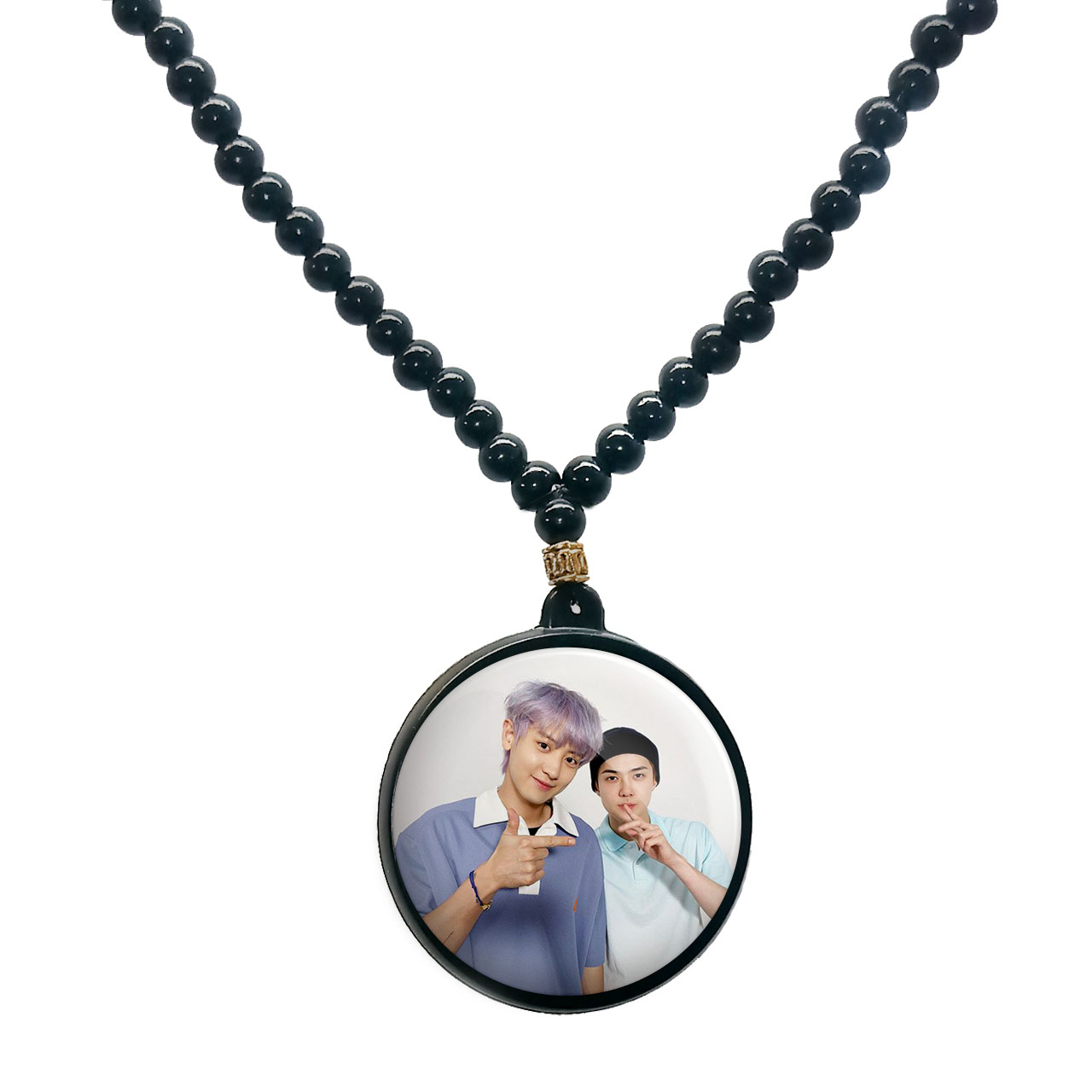 گردنبند پرمانه طرح exo کد pmd.13903 مدل دو طرفه