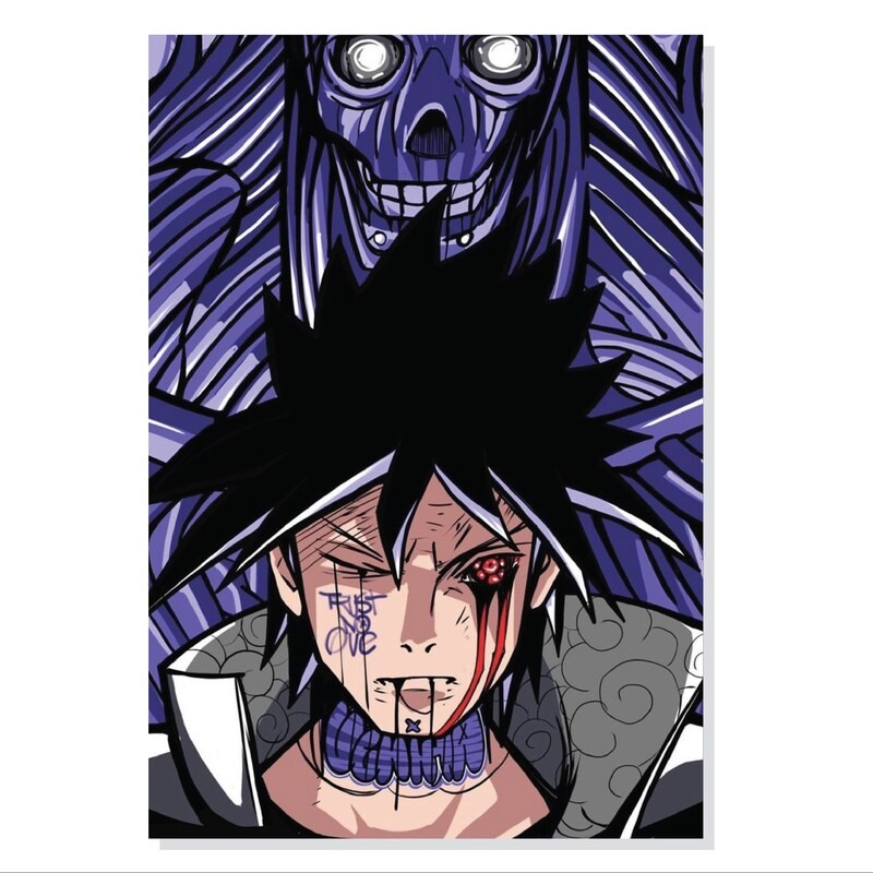 تابلو. شاسی طرح انیمه ناروتو اوچیها ساسکه Naruto Uchiha Sasuke مدل M0598