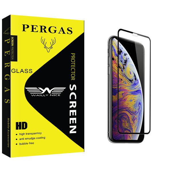 محافظ صفحه نمایش شیشه ای وایلی نایس مدل Pergas Glass مناسب برای گوشی موبایل اپل iPhone Xs max | کالا برتری