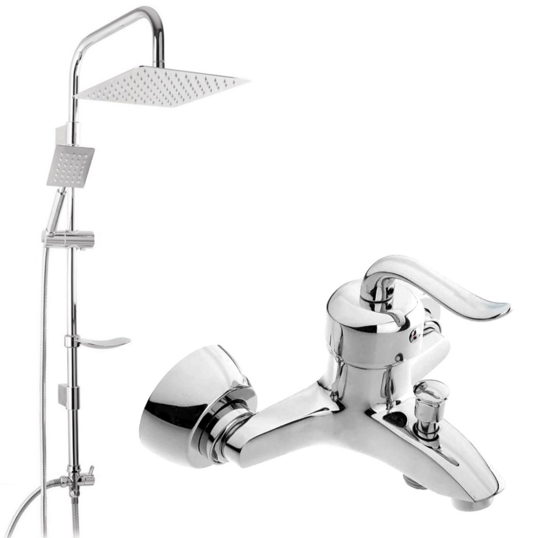 شیر حمام شیرالات رز مدل بیزانس رویال به همراه علم دوش حمام 