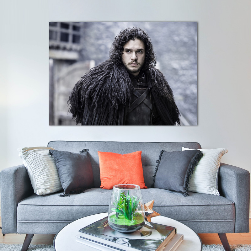 تابلو شاسی طرح جان اسنو بازی تاج و تخت کد SAV1160 | دنیای قاب
