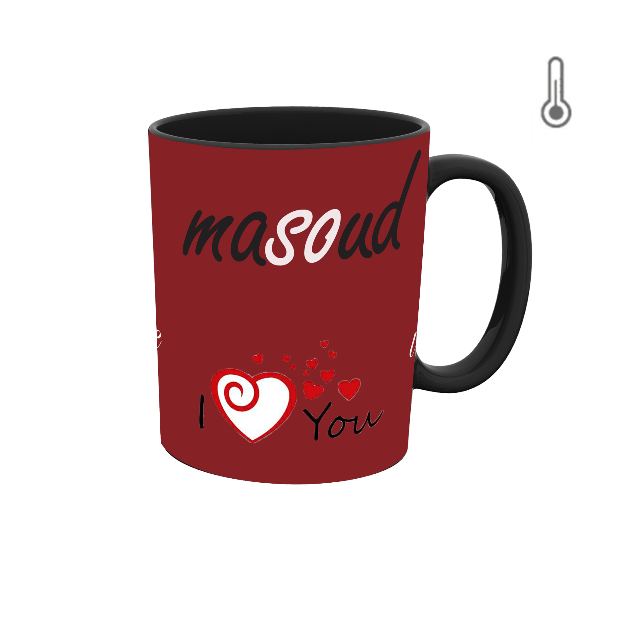 ماگ حرارتی طرح اسم مسعود