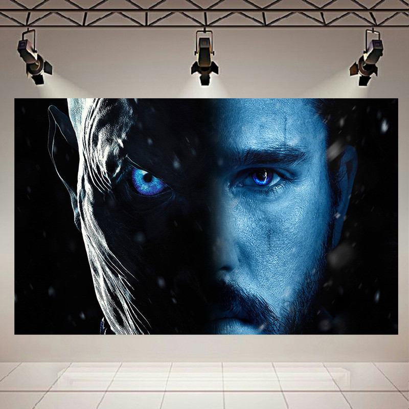 تابلو شاسی طرح سریال بازی تاج و تخت مدل جان اسنو و شاه شب کد AR1240 | دنیای قاب