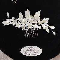 شانه شنیونی با گلهای خمیری