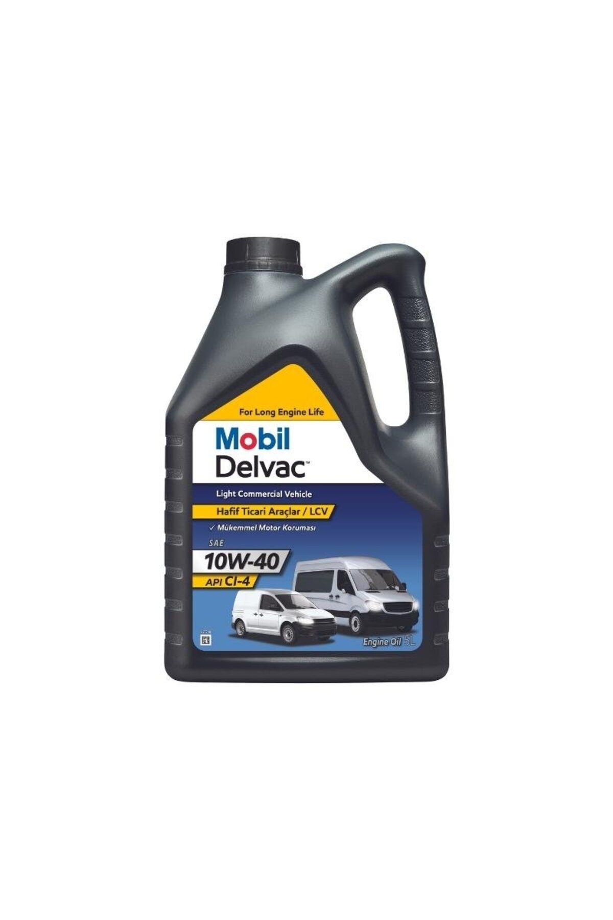 روغن و مکمل موتور DELVAC LCV 10W 40 دیزل تجاری سبک 5 LT. موبیل اورحینال Mobil