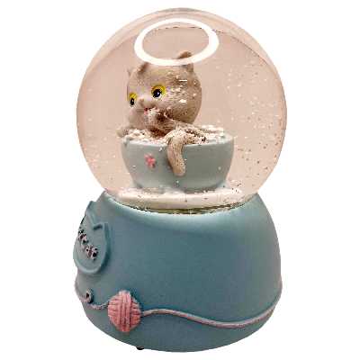 گوی موزیکال مدل پمپی Luck Cat طرح گربه شانس کد PA4329