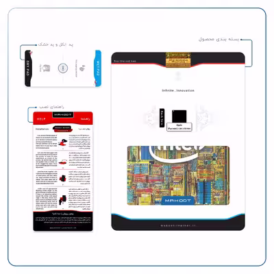 برچسب پوششی ماهوت مدل Intel Brand مناسب برای تبلت اپل iPad mini 2 2013 A1489