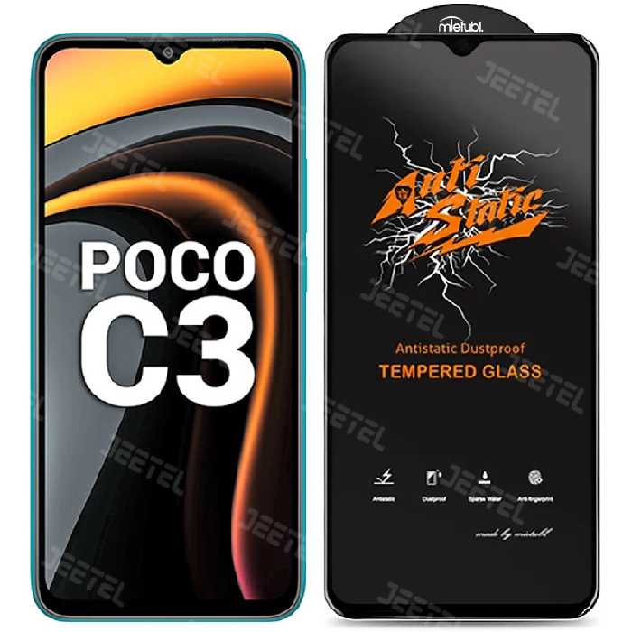 محافظ صفحه نمایش گوشی Xiaomi Poco C3 آنتی استاتیک اورجینال (Mietubl)