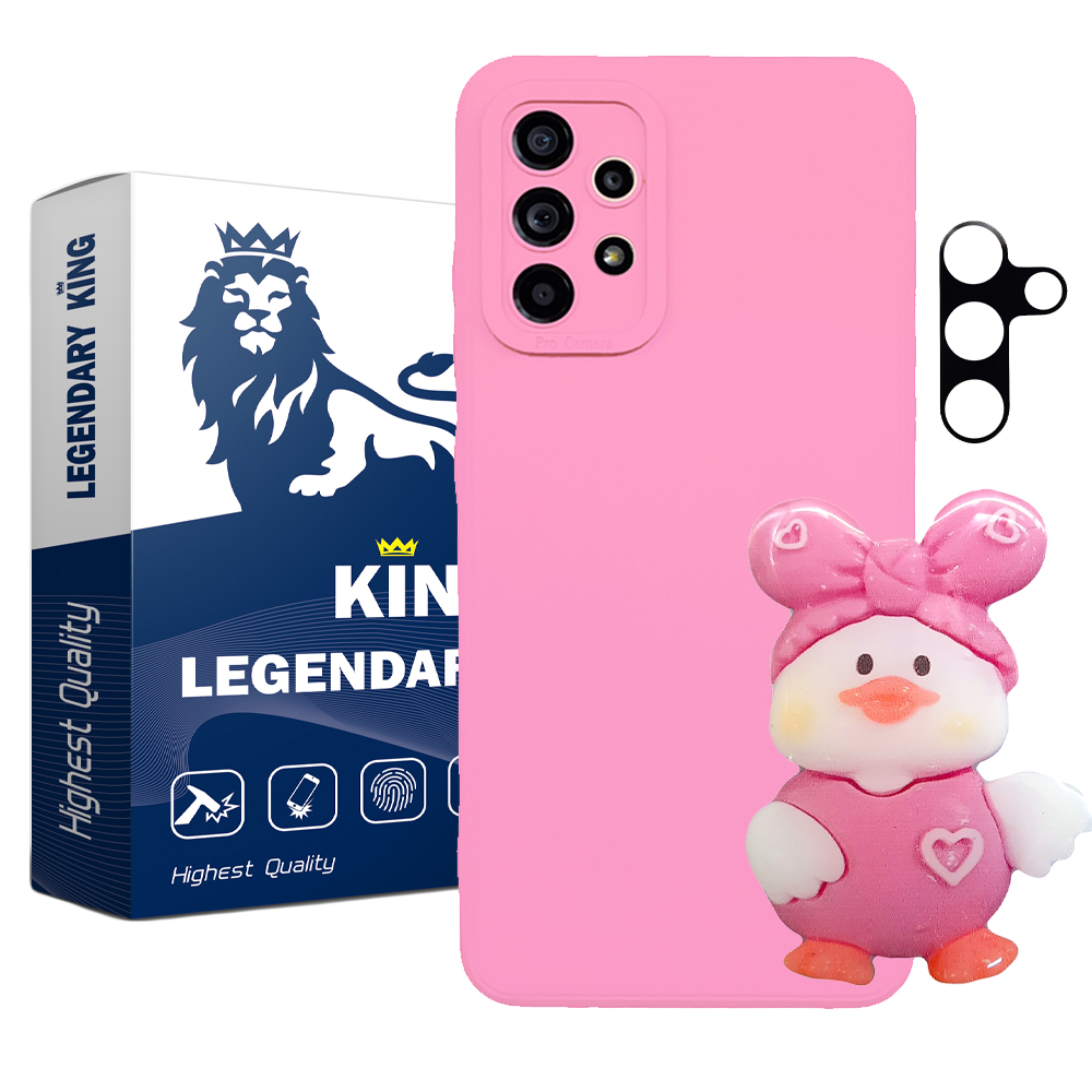 کاور لاین کینگ مدل jojeh مناسب برای گوشی موبایل  سامسونگ Galaxy A32 4G به همراه پایه نگهدارنده و محافظ لنز