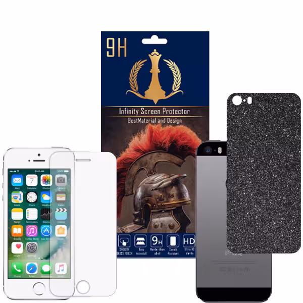 برچسب پوششی اینفینیتی مدل PR MAX مناسب برای گوشی موبایل اپل iPhone 5 / 5S / SE به همراه محافظ صفحه نمایش