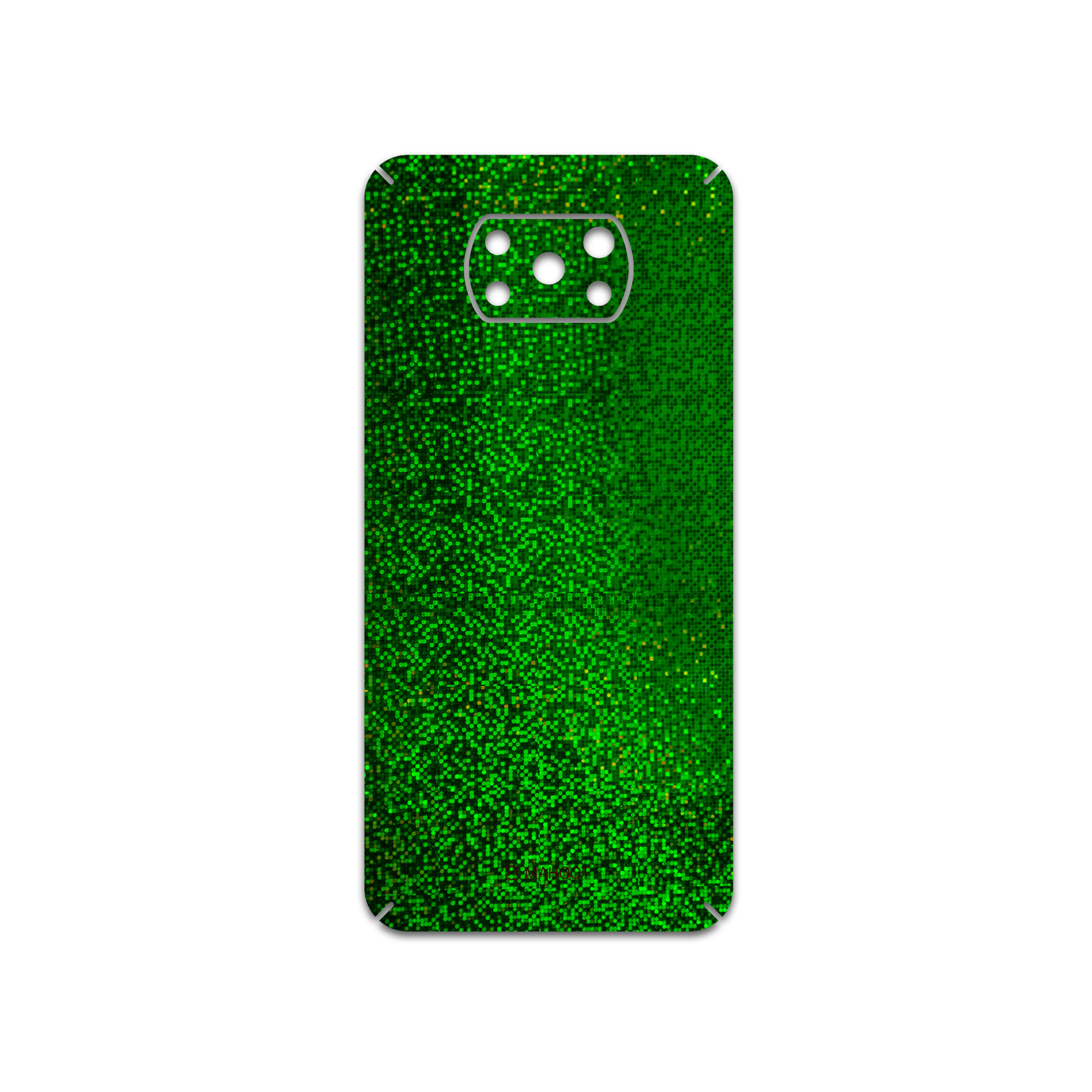 برچسب پوششی ماهوت مدل Green-Holographic مناسب برای گوشی موبایل شیائومی Poco X3 NFC