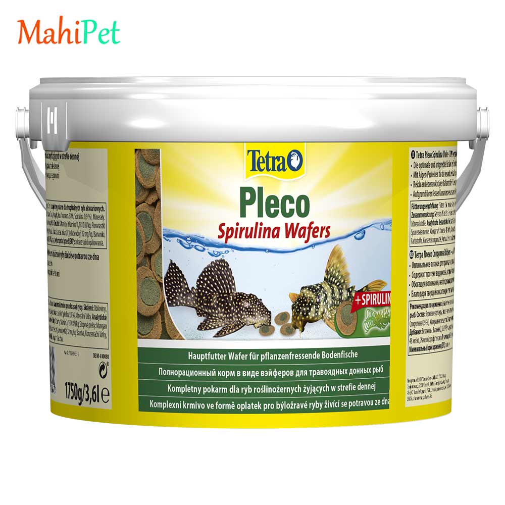 غذای اسپیرولینا ماهی گیاه خوار تترا pleco spirulina wafers (فله ای) وزن 50 گرمی