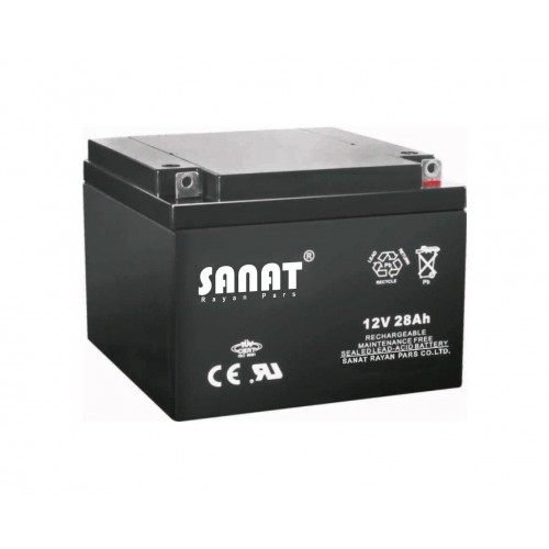 باتری سیلد اسید 28 آمپر ساعت SANAT - فروشگاه اینترنتی طیف سنتر
