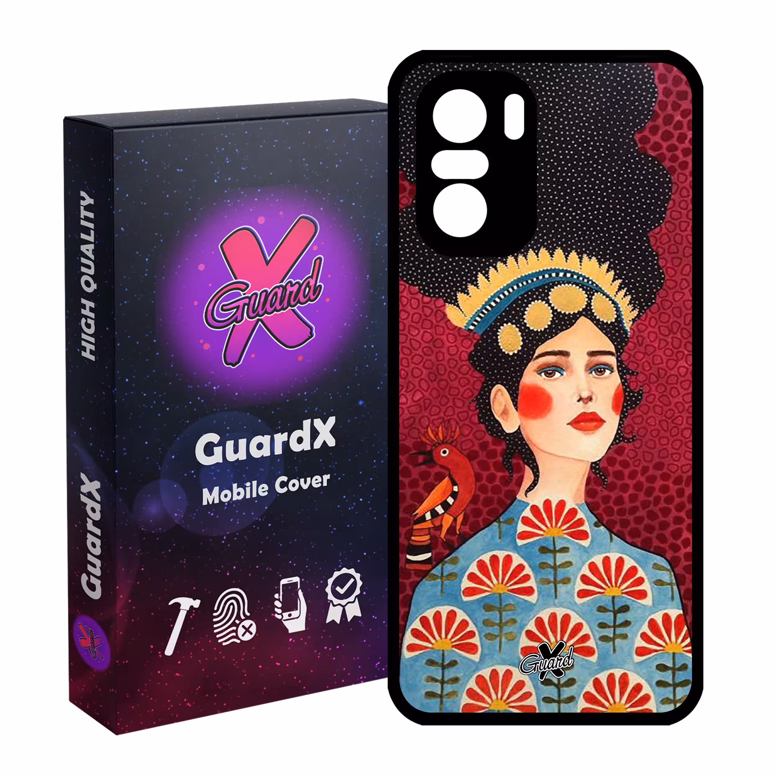 کاور گارد ایکس طرح Girl مدل Glass10179 مناسب برای گوشی موبایل شیائومی Poco F3/MI 11X/MI 11X Pro/Redmi K40/K40 Pro