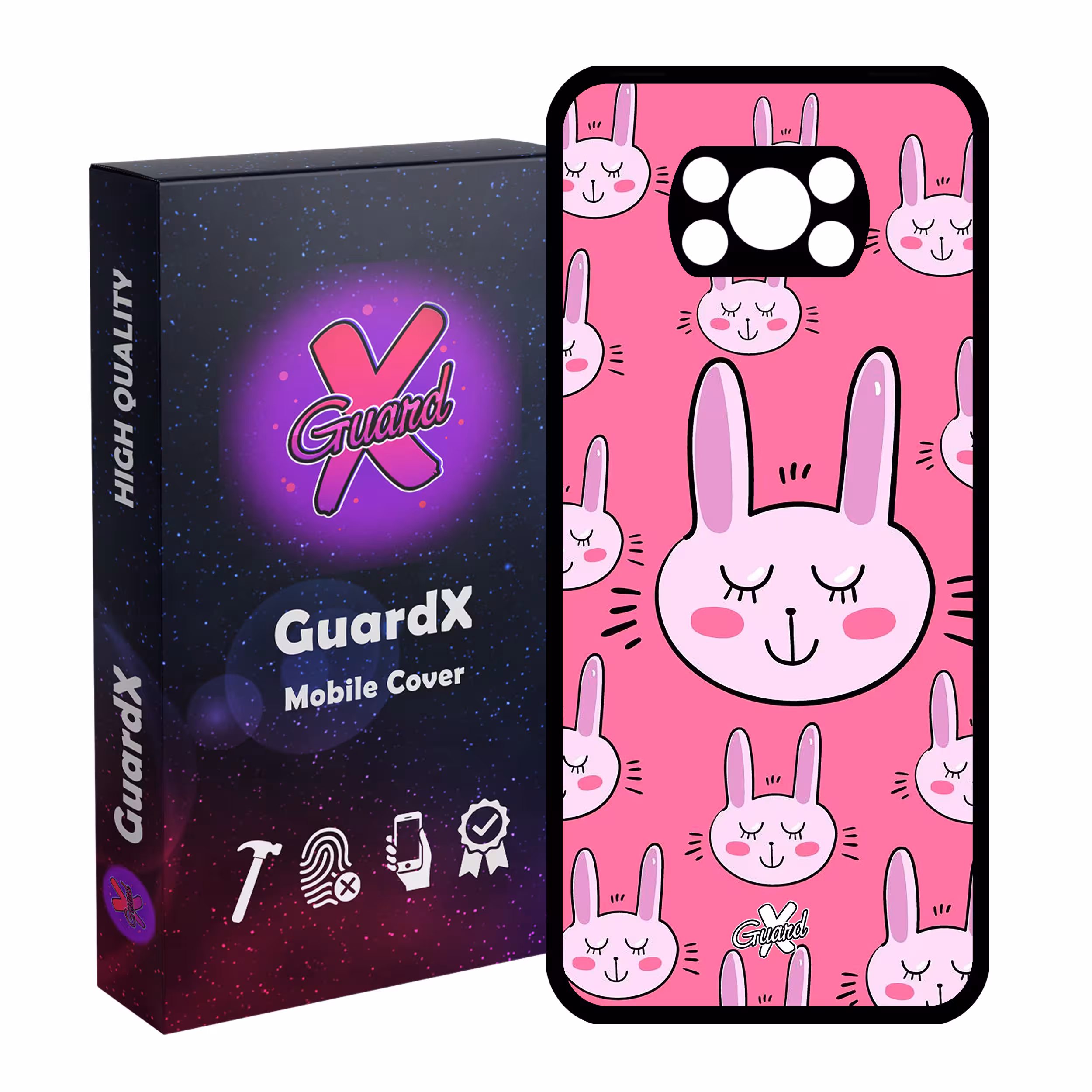 کاور گارد ایکس طرح Rabbit مدل Glass10135 مناسب برای گوشی موبایل شیائومی Poco X3 / Poco X3 NFC