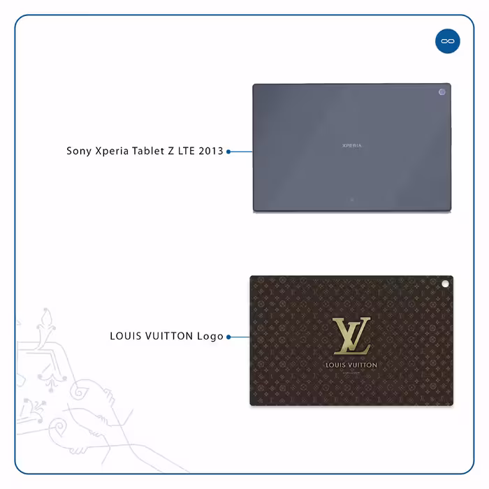 برچسب پوششی ماهوت مدل LOUIS-VUITTON-Logo مناسب برای تبلت سونی Xperia Tablet Z LTE 2013