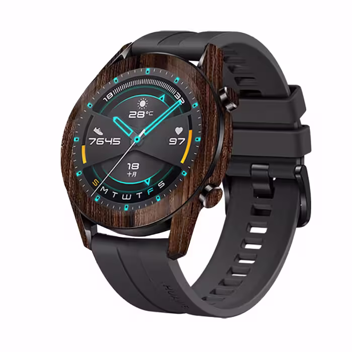 برچسب ماهوت طرح Dark-Walnut-Wood مناسب برای ساعت هوشمند هوآوی Watch GT2