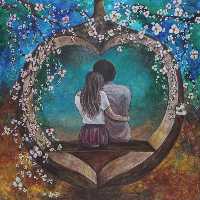 تابلو نقاشی اکریلیک طرح آرامش کد 5