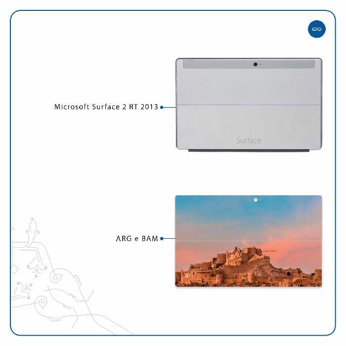 برچسب پوششی ماهوت مدل ARG-e-BAM مناسب برای تبلت مایکروسافت Surface 2 RT 2013