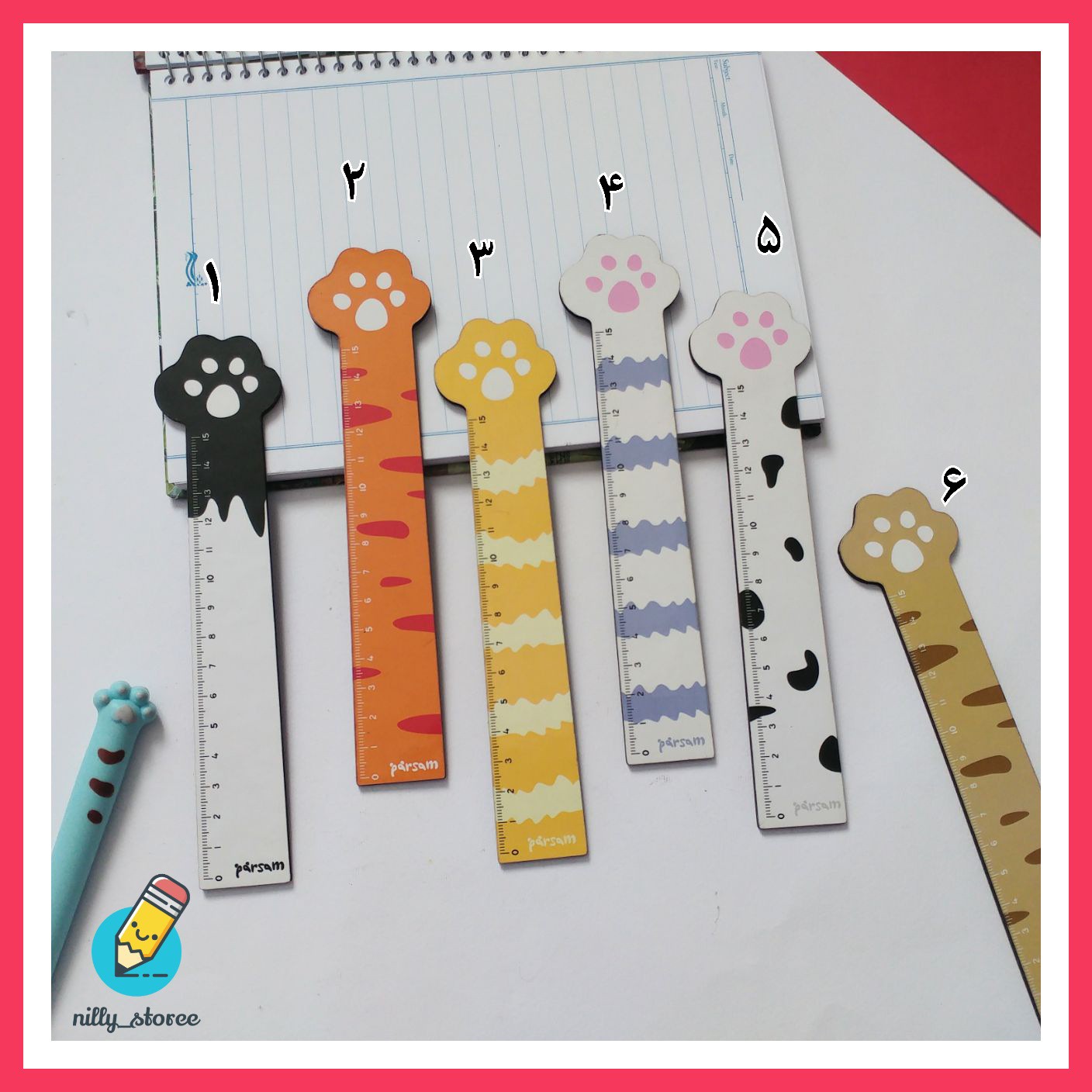 خطکش پنجه 15 سانتی جنس چوبی