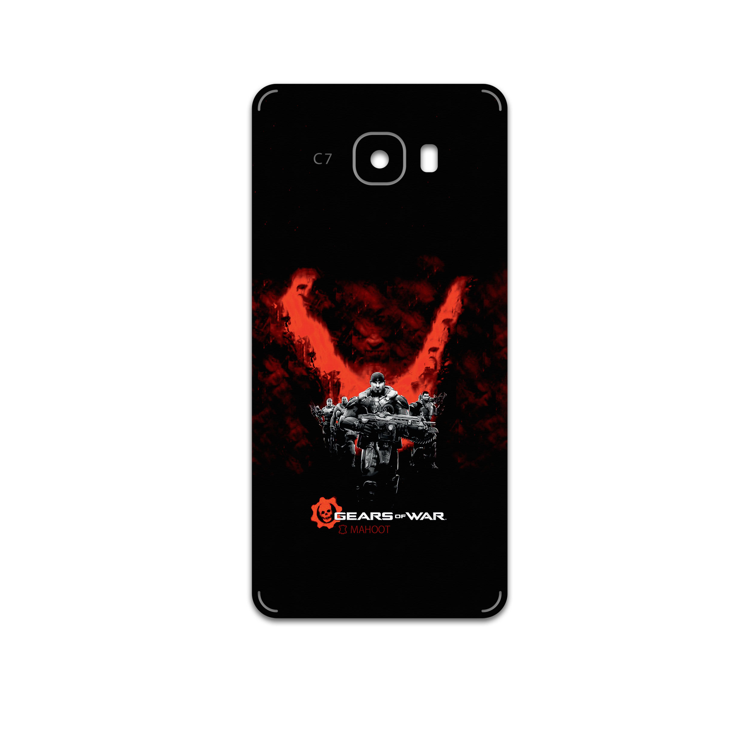 برچسب پوششی ماهوت مدل GEARS-OF-WAR-Game مناسب برای گوشی موبایل سامسونگ Galaxy C7
