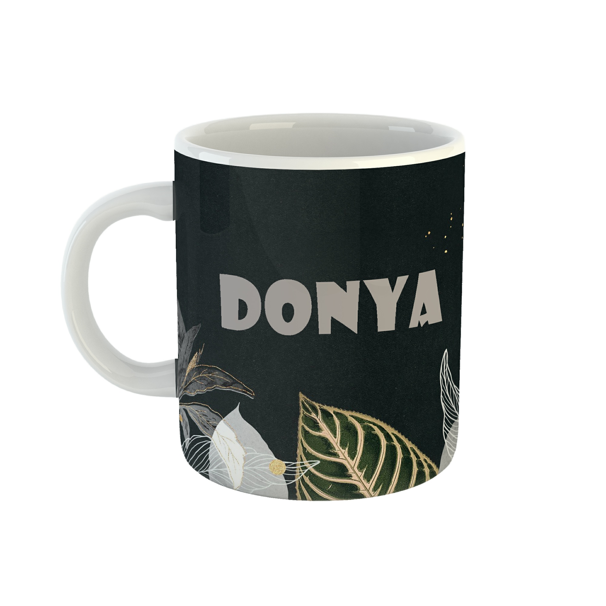 ماگ طرح اسم دنیا مدل برگ کد 437