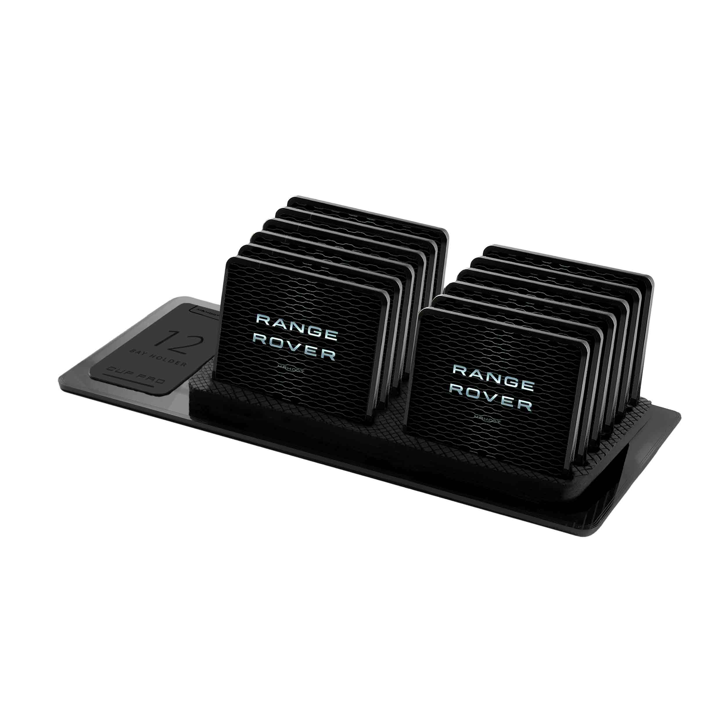 زیر لیوانی ماهوت مدل Range-Rover-Logo بسته 12 عددی