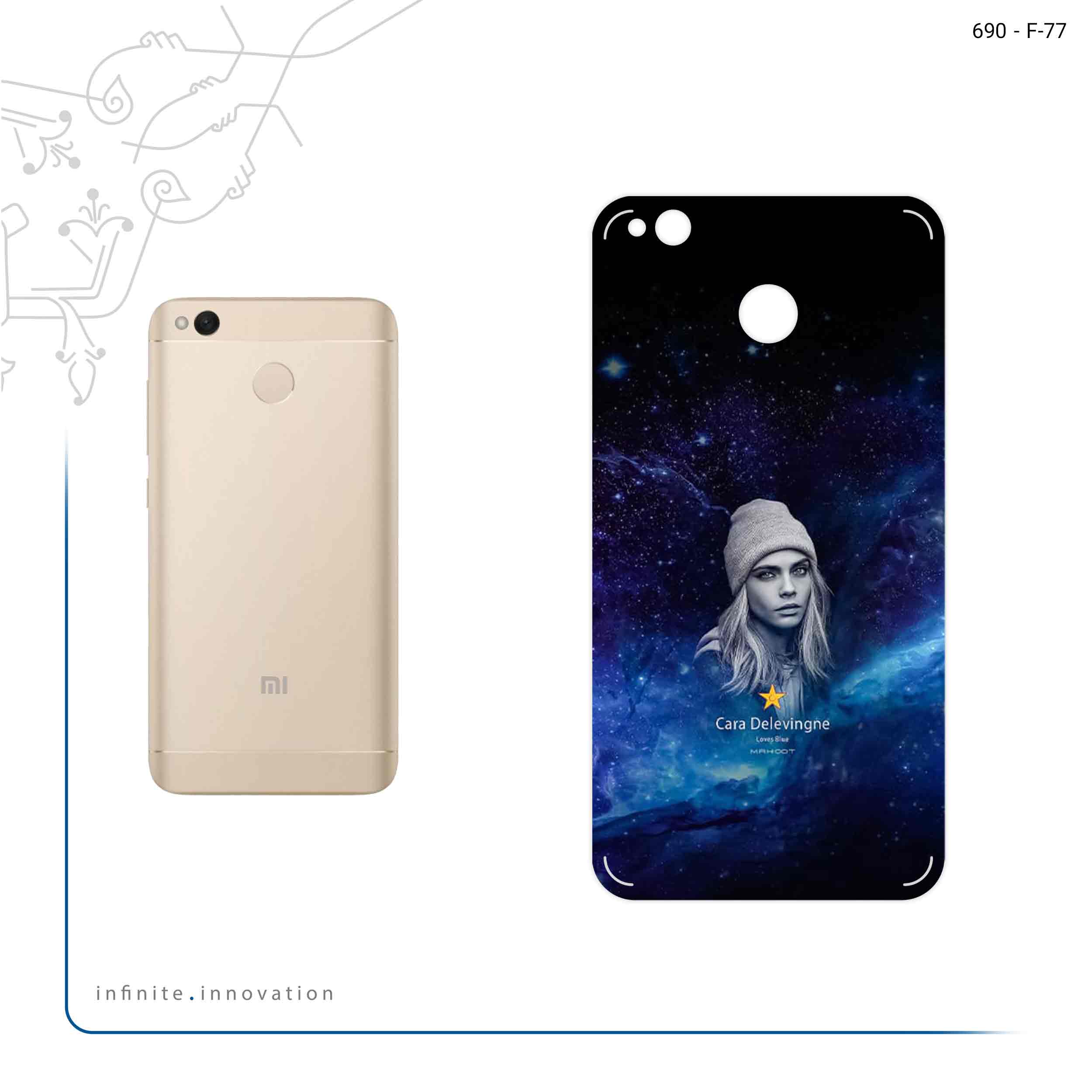 برچسب پوششی ماهوت مدل Cara Delevingne مناسب برای گوشی موبایل شیائومی Redmi 4X