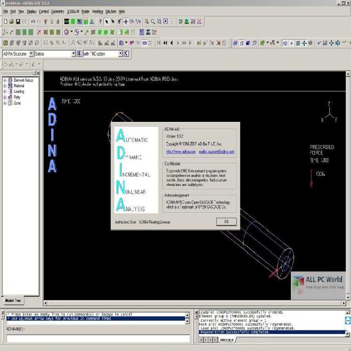 نرم افزار ویندوز ADINA System 8.0.7