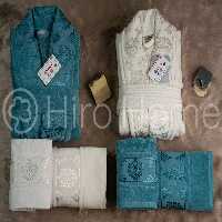 ست دو نفره طرح مودنا رنگ کله غازی و کرم