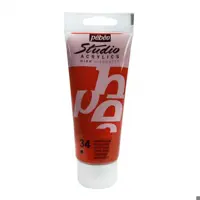 رنگ اکریلیک پ ب او مدل Studio کد رنگ 34 Ochre حجم 100 میلی لیتر