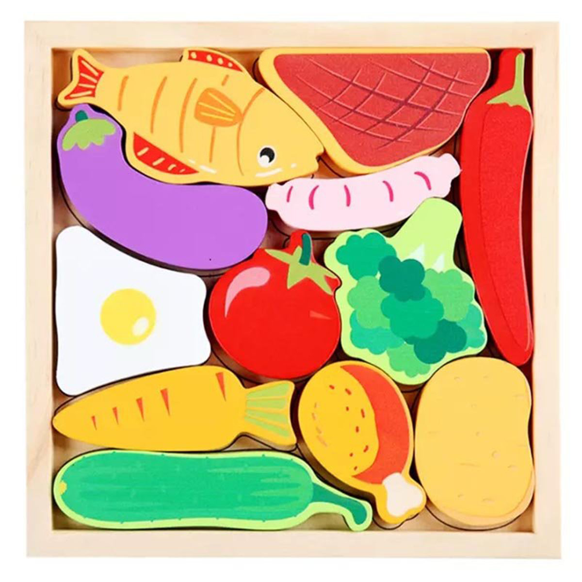 پازل آموزشی طرح خوراکی ها