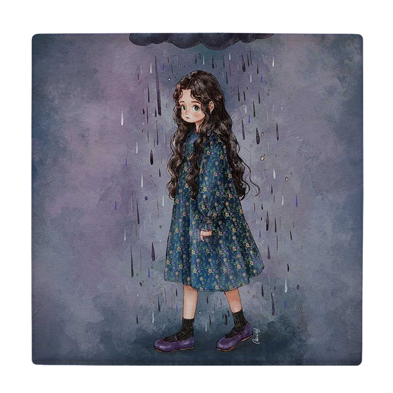 زیر لیوانی  مدل دختر و ابر بارانی کد    6421650_5965