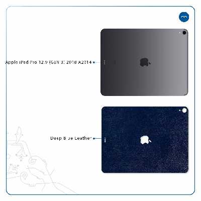 برچسب پوششی ماهوت مدل Deep-Blue-Leather مناسب برای تبلت اپل iPad Pro 12.9 (GEN 3) 2018 A2014
